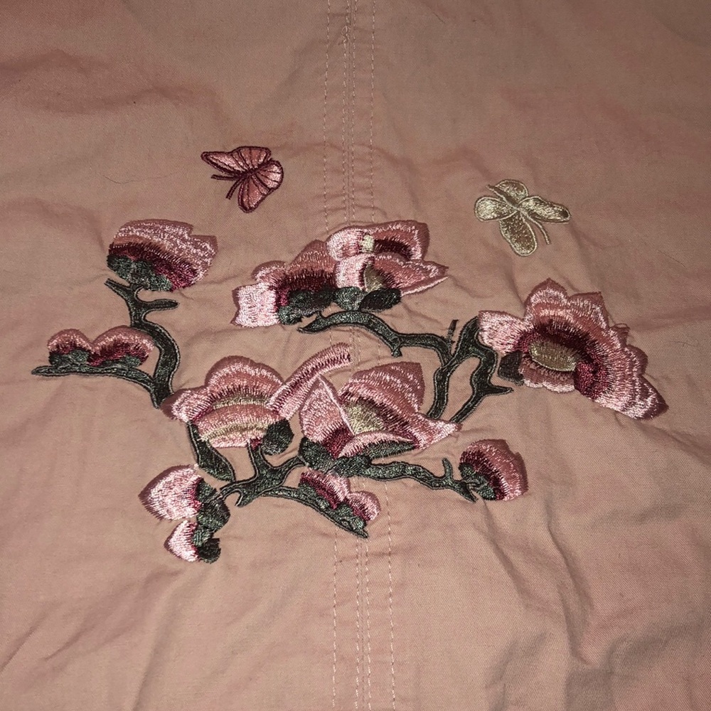 Pink Embroidered Army Jacket - Picture 4 of 5